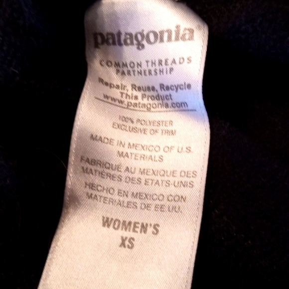 Patagonia Black Quarter Zip Pullover Sweatshirt Women's XS - Picture 3 of 3